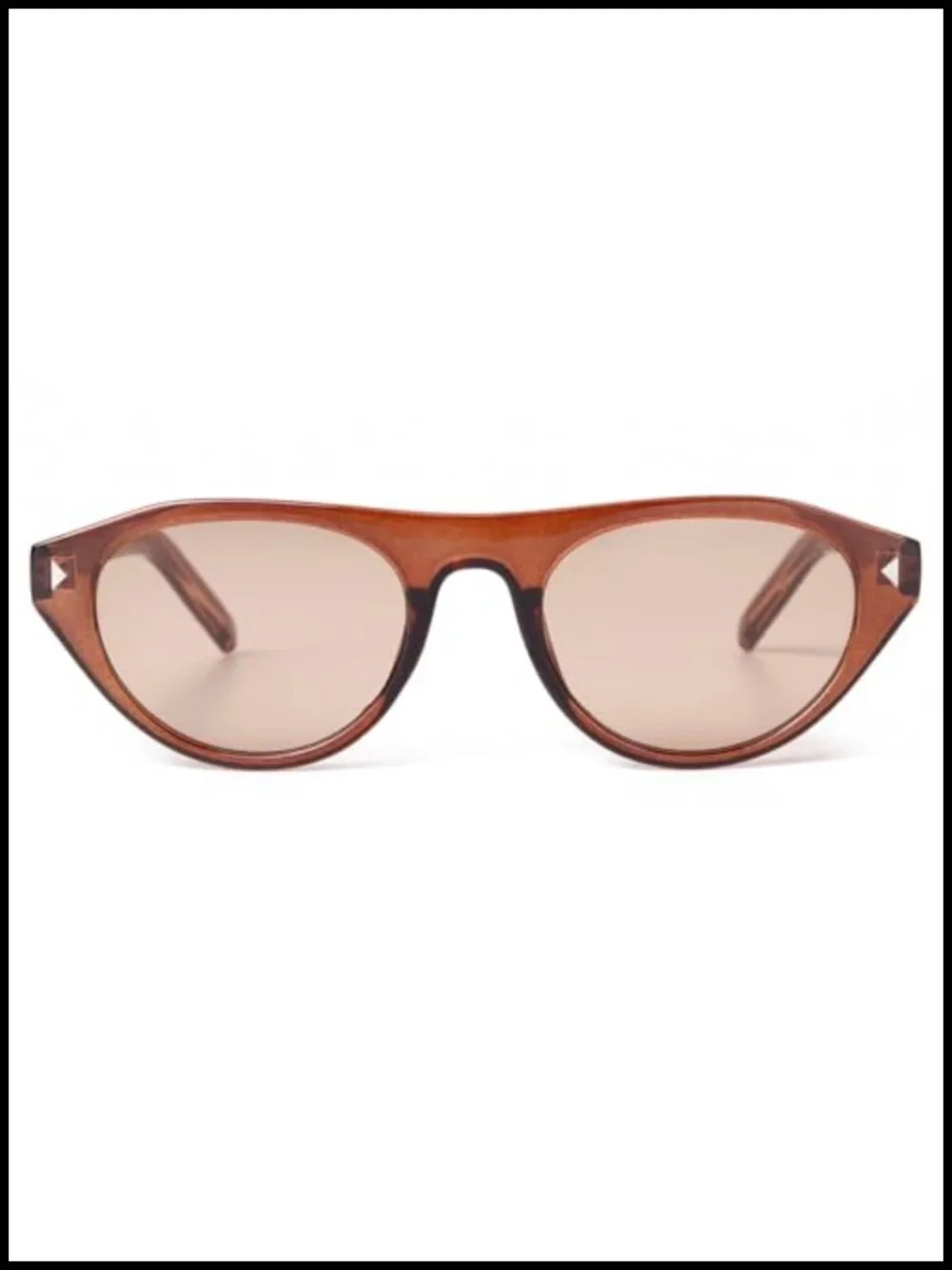 Retro Oval Sunglasses UV400 Protection Trendy Narrow Shades Cateye